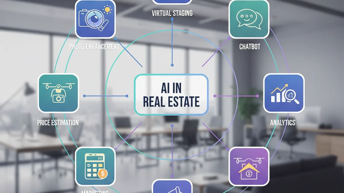 Emlak sektöründe 8 farklı yapay zeka kullanım alanı konsept görseli
