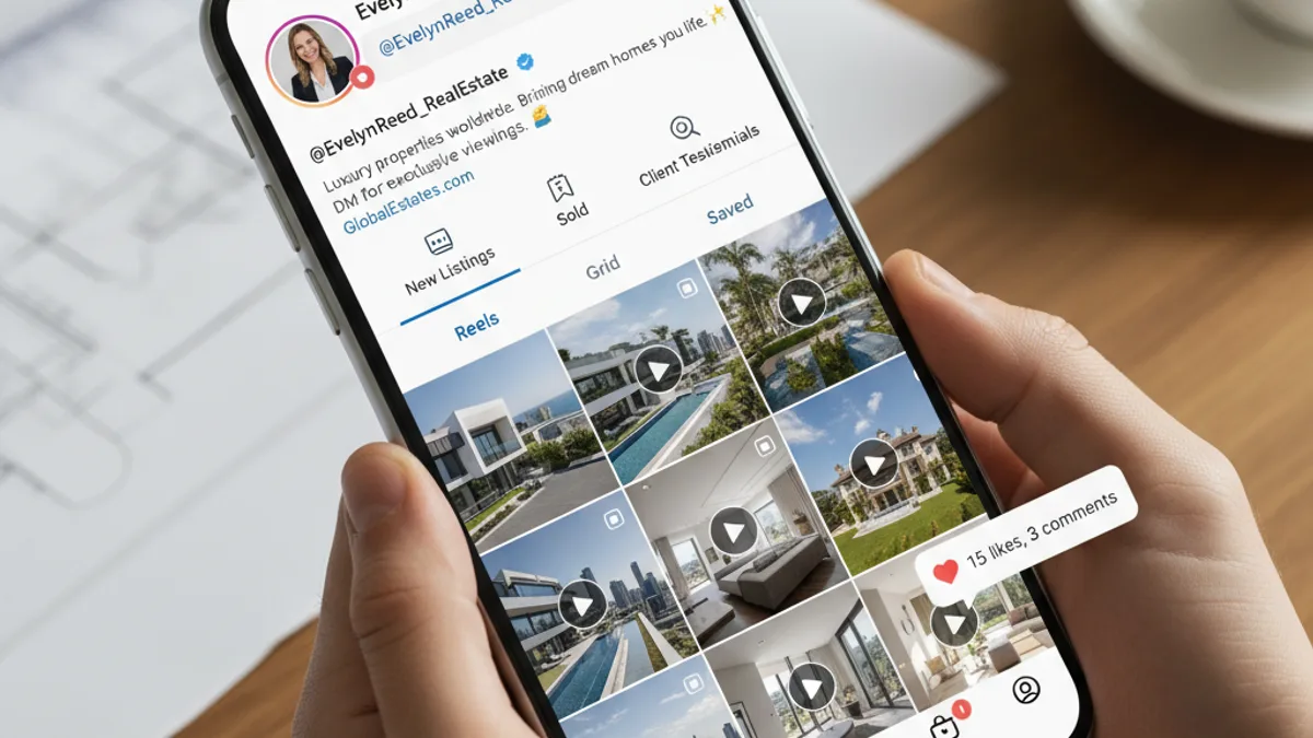 Emlak danışmanı Instagram profili — mülk Reels içerikleri
