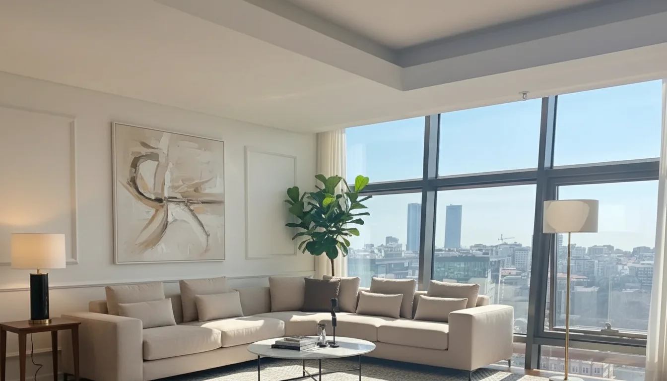 AI ile iyileştirilmiş emlak fotoğrafı